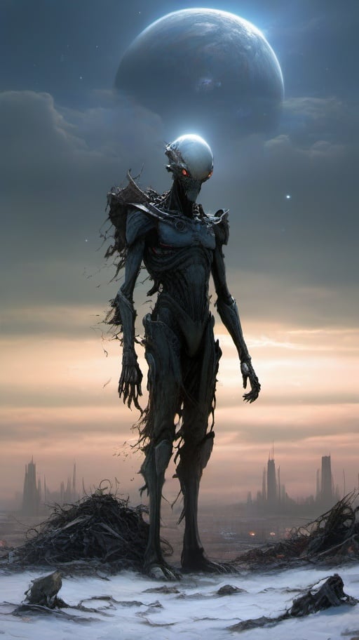 BJ_Alien_garbage,sky,no_humans,star_\(sky\),snow,science_fiction,space,<lora:SDXL_Alien_garbage:1>,