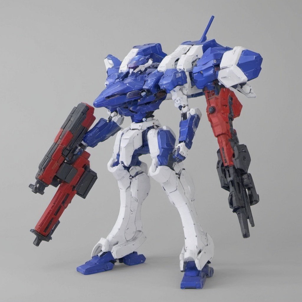 armored core, art by Edwin Austin Abbey, concept art, tall blue and white colored mecha designed by united states of america, Sexy pose, Organic Diamond helmet, warm field, Hurricane, two colors,  <lora:armoredcore-000009:0.8>