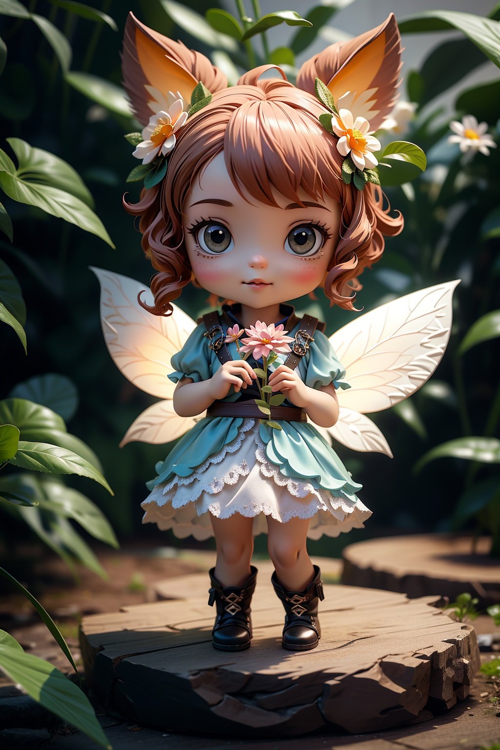 ((Masterpiece, best quality,edge quality)), 
edgie, flower fairy, a fairy with a flower in her hand , drawn in edgFae style, wearing edge 