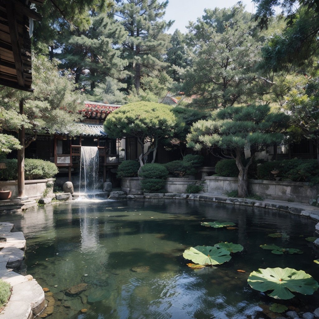 chinese style garden,