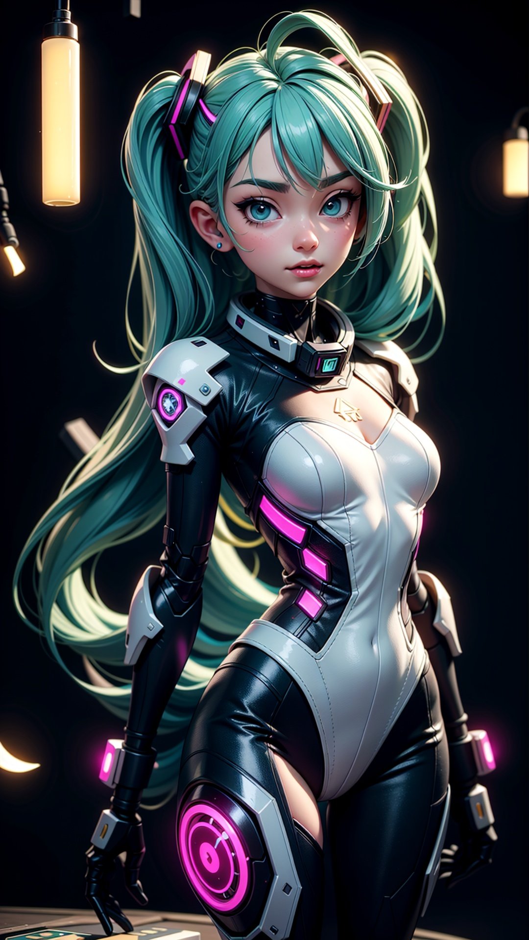 Hatsune Miku, Cyberpunk, bioware, cyberware, cybernetic, augmented, futuristic
