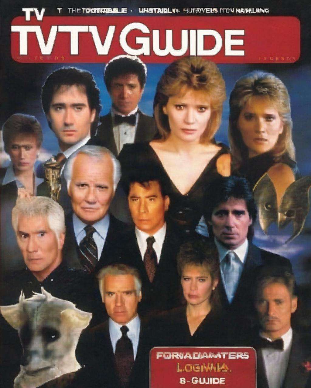 Dramatic Legends: TV Guide cover showcasing iconic 80s drama series with emotional and dramatic storylines, promising gripping narratives and unforgettable performances, drama:0.8, emotional:0.7, gripping:0.7, unforgettable:0.6, storytelling:0.6.<lora:Retro_Magazine:1.0>