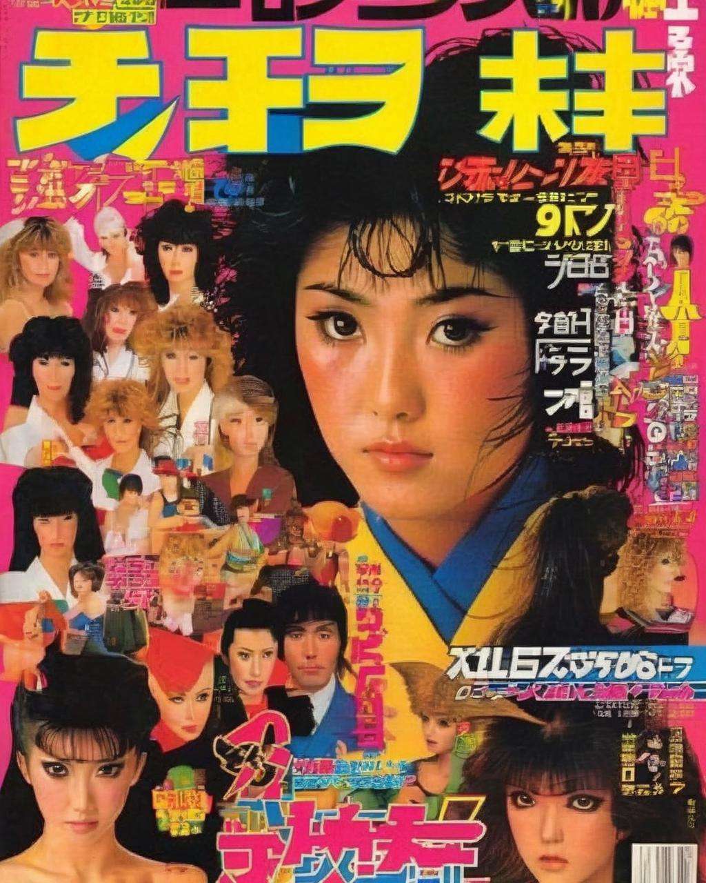 Retro_Magazine, japanese cover magazine from 80s<lora:Retro_Magazine:1.0>