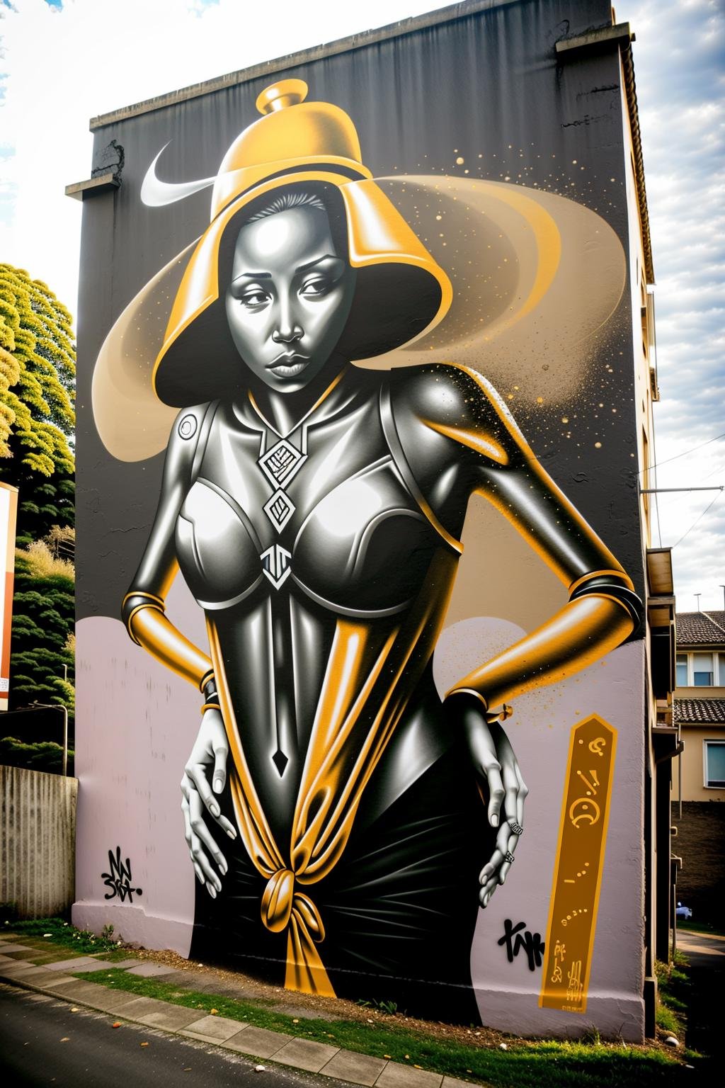 photo of a award winning street art , graffiti ,( street_art )