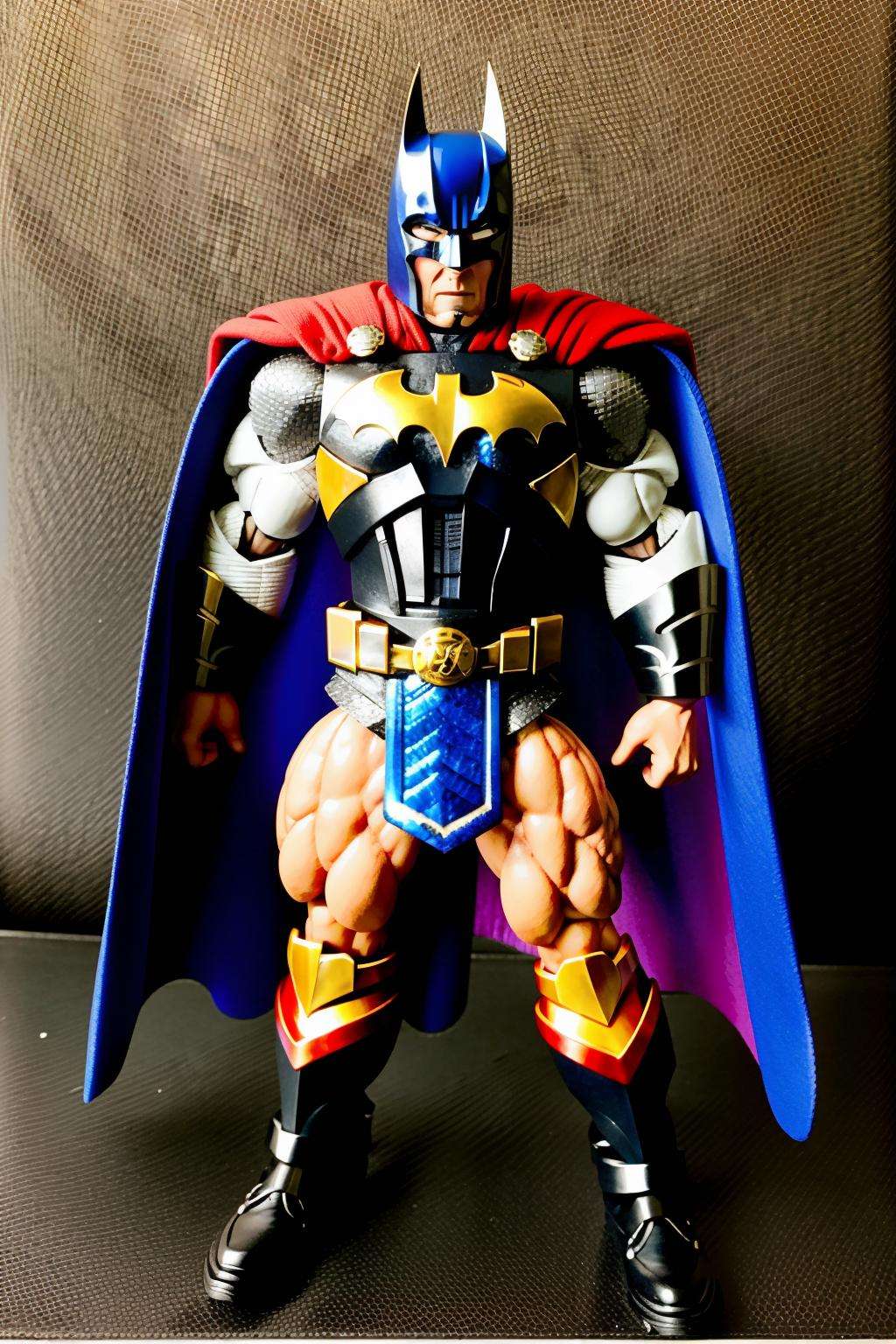 BatThor: A fusion of Batman and Thor, this action figure strikes a balance between vigilante justice:0.5 and godly thunder:0.5. , awe_toys