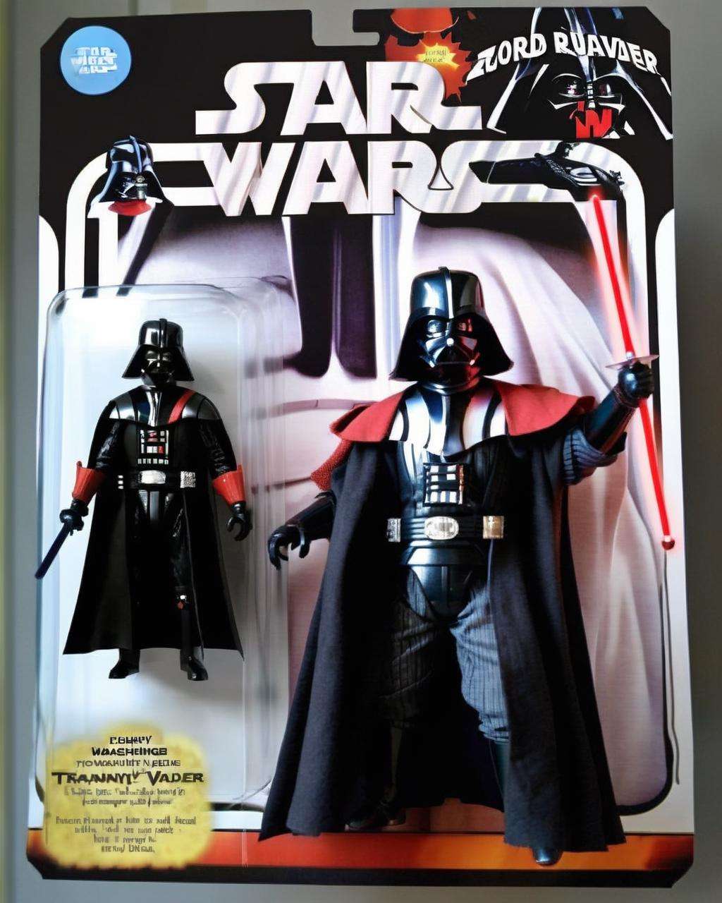 ZorroVader: Mixing Zorro and Darth Vader, this figure is a swashbuckling Sith Lord with a penchant for dueling:0.5 and tyranny:0.5. <lora:Awe_Toys:1.0>