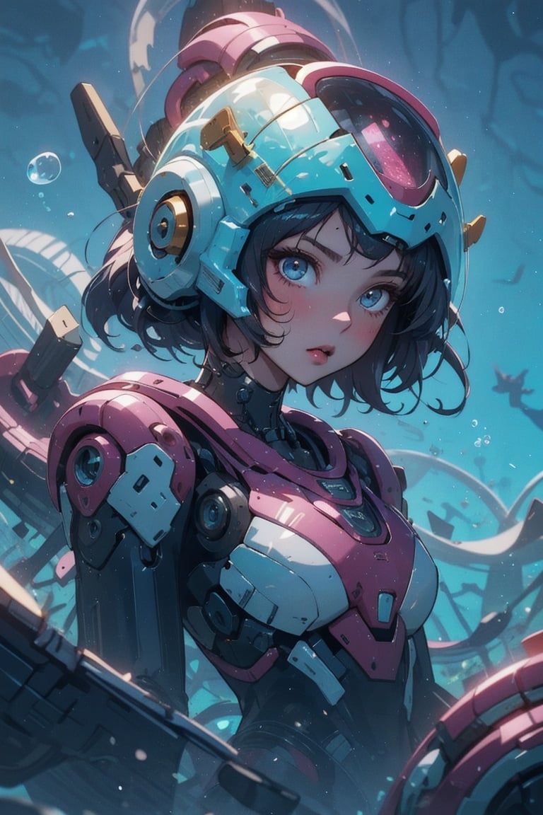 a girl,  thunder Orange,  tight suit, Space helmet of the 1990s, and the anime series ace,  Fantastic Surrealism,  Post-apocalyptic,  Cute Illustration,  Bio-Robotic Art,  Fantasy Digital Painting,  alien planet Landscapes,  Space Dragon with a futurastic underwater helm Fantasy,  Art,  Surrealism,  Geomorphologie-Kunst,  Fluid Art,  Underwater Photography,  Biomechanical Sculpture,  Kemono,  Beautiful Girl Turned to the Camera,  Blue Background,  3D Vector Art,  Greg Rutkowski,  Detailedface,  Detailedeyes,  1 girl, <lora:EMS-811-EMS:0.600000>, , <lora:EMS-5687-EMS:0.700000>