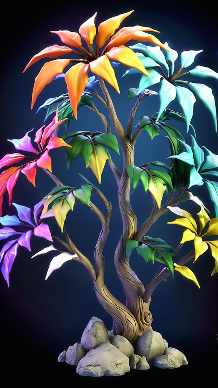 (Fantasy style magical single giant colorful plant: 1.5) Fantasy scene<lora:sdxl_zhiwu-000010:1>