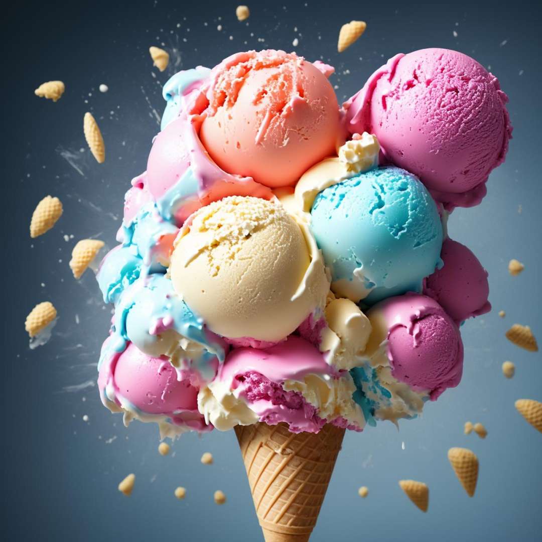 mj, ice-cream explosion