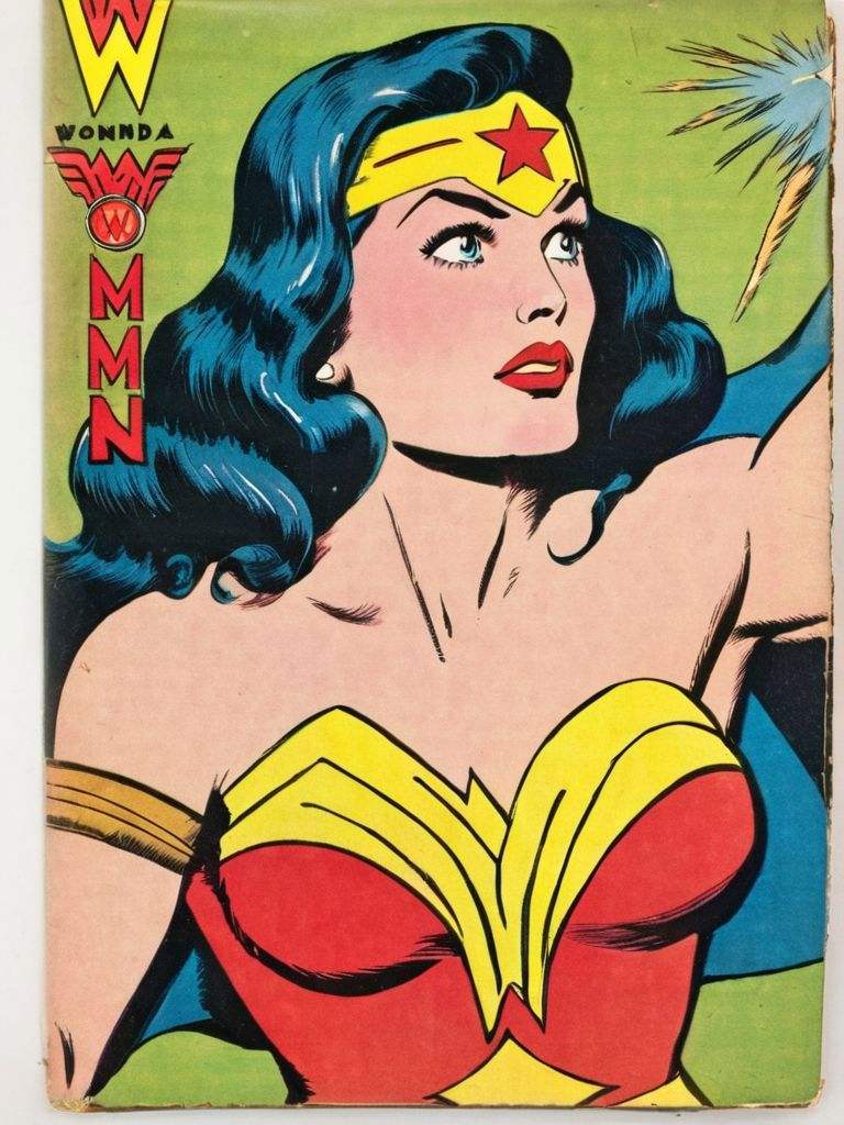 Wonderwoman VintageMagStyle   <lora:SDXL-VintageMagStyle-Lora:1>, Very detailed, clean, high quality, sharp image