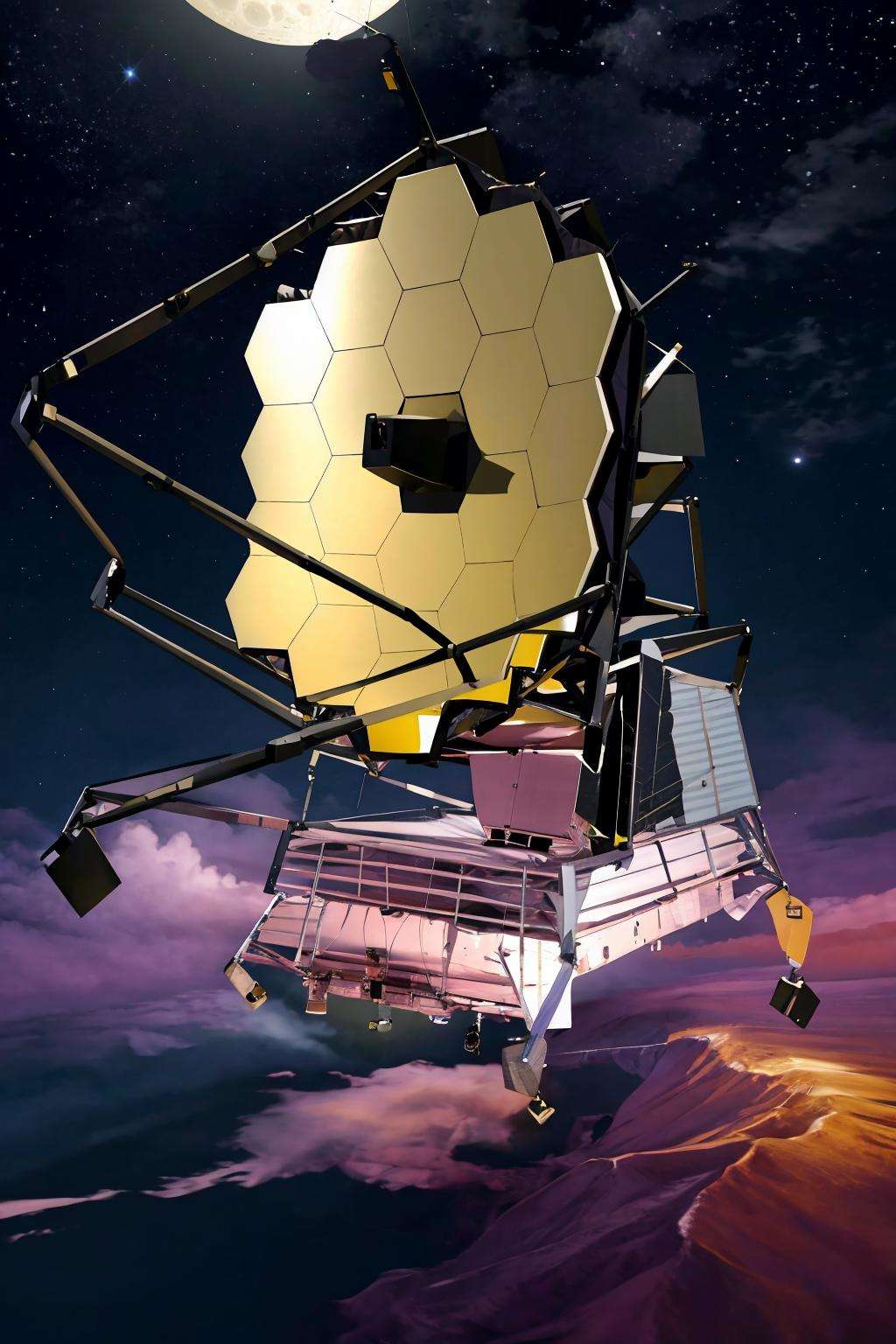 masterpiece, best quality, <lora:jwst-nasa-richy-v1:1> jwst, starry sky, moon