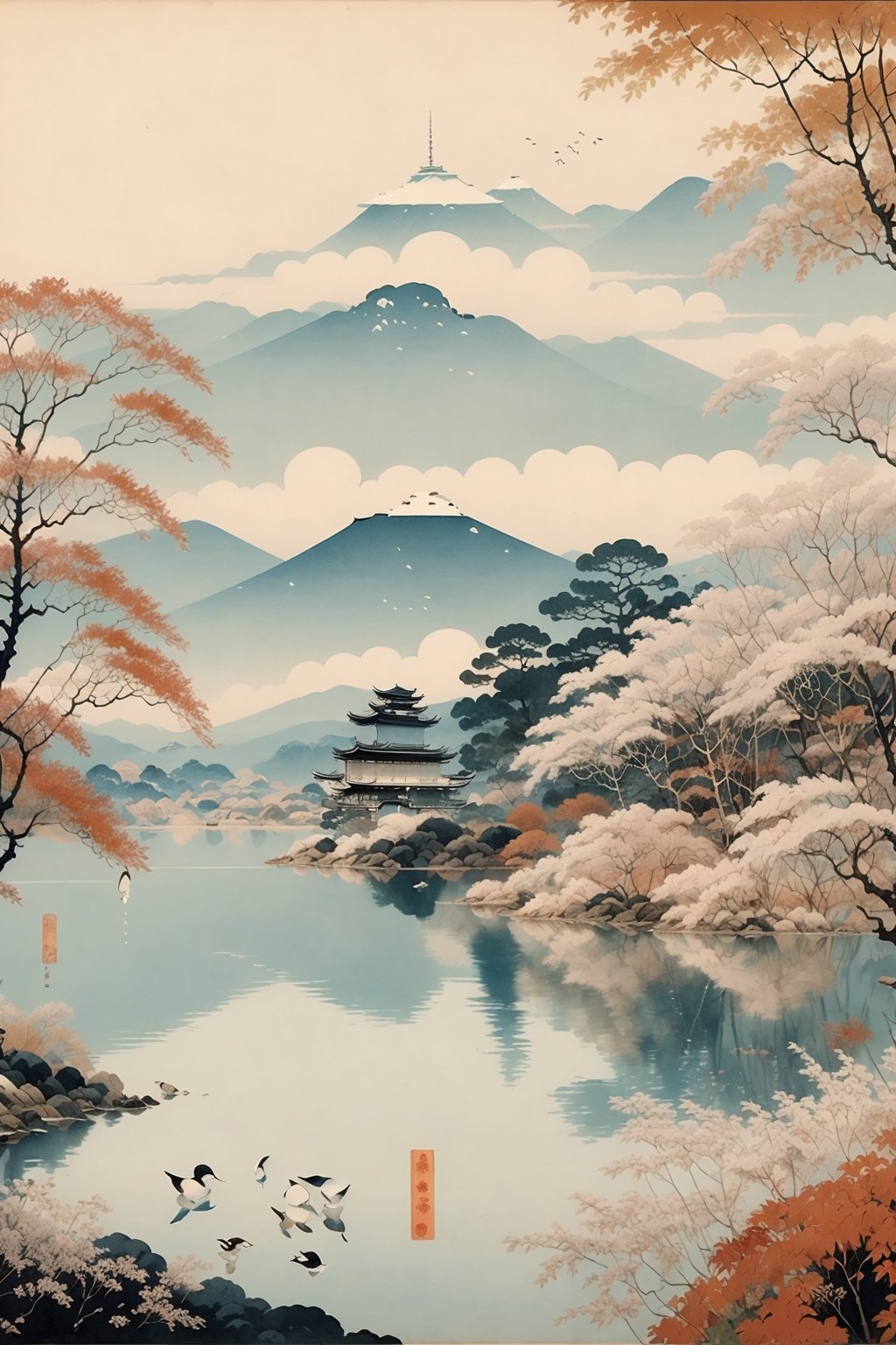 masterpiece,best quality,cute ukiyo-e,<lora:a1:1.1>,in autumn,