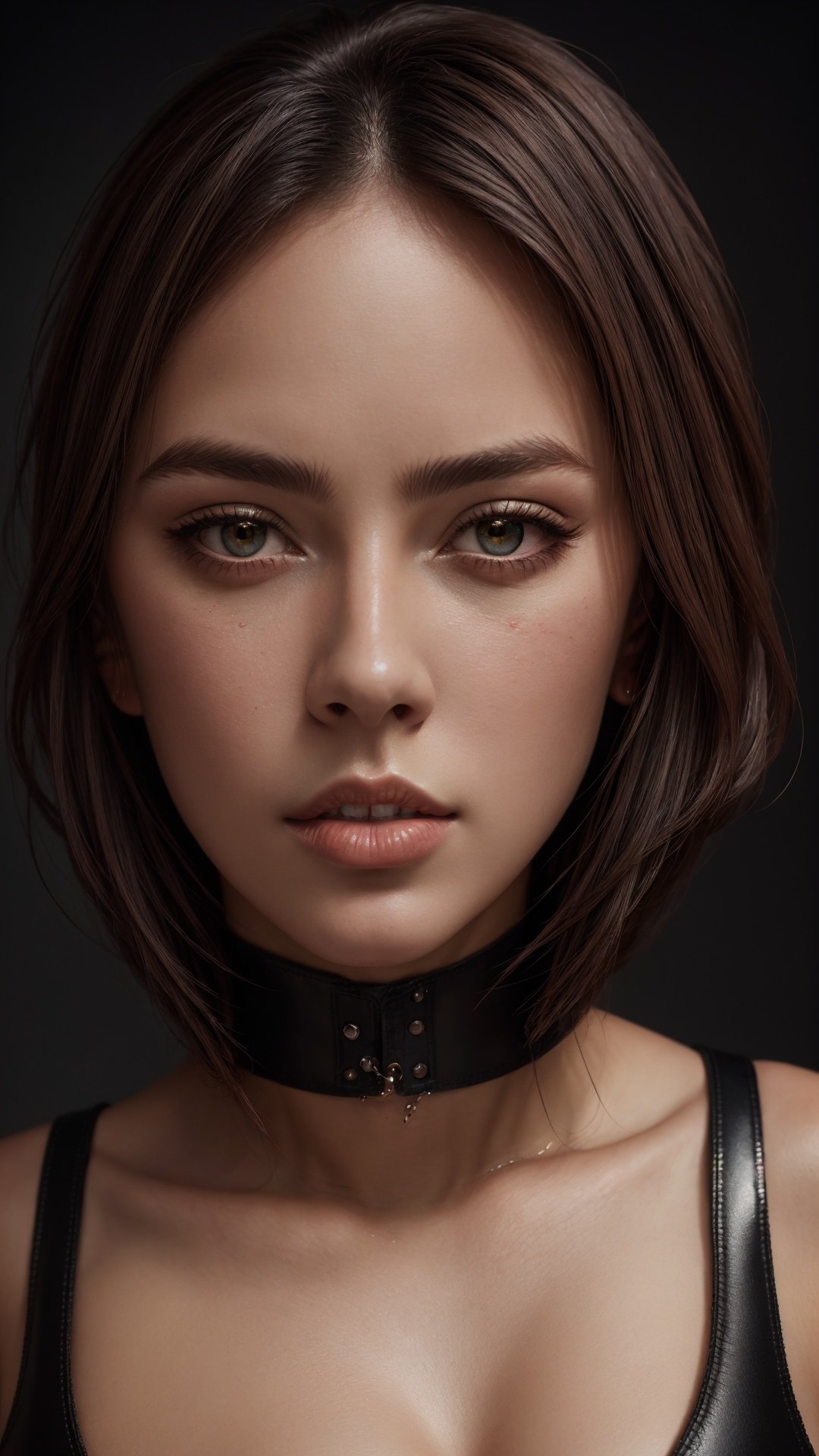 Waist high Portrait, woman, perfect detailed face, perfect boobs, sexy pose, detailed symmetric hazel eyes with circular iris, realistic, stunning realistic photograph,awesome full color, cinematic, neoprene, behance contest winner, portrait featured on unsplash, smooth, ultra high definition