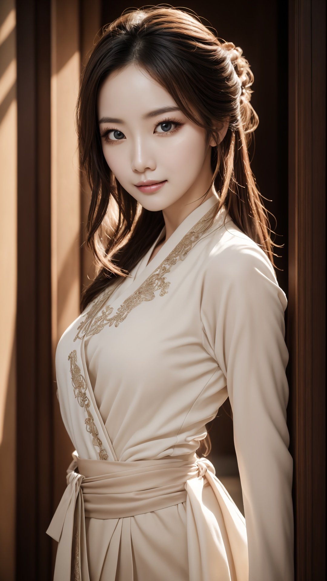 best quality,4k,8k,highres,masterpiece:1.2,ultra-detailed,realistic,photorealistic:1.37,portrait,Korean sexy woman,dark background,piercing eyes,sharp focus,soft lighting,vibrant colors,subtle makeup,long flowing hair,feminine curves,sensual pose,traditional hanbok,bold confidence,alluring gaze,modern interpretation,subtle elegance,graceful posture,understated beauty,delicate features,provocative charm,strong presence,confident smile,seductive aura,natural beauty,mesmerizing lips,intense expression,sublime artistry,fashion forward,contemporary allure,enticing allure,stunning visual impact