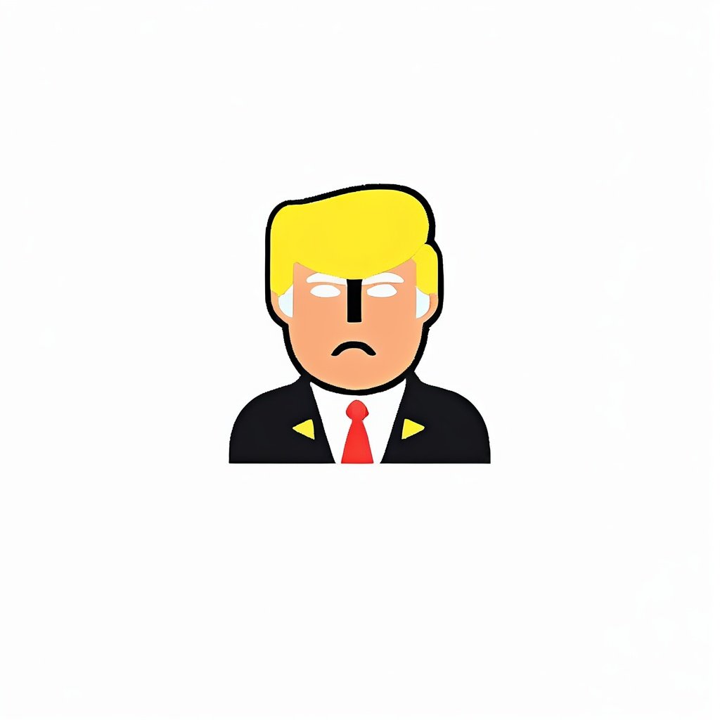 concept art Minimalism \(icon\),Black theme,Trump,colorful,best quality,<lora:icon-test:1> . digital artwork, illustrative, painterly, matte painting, highly detailed