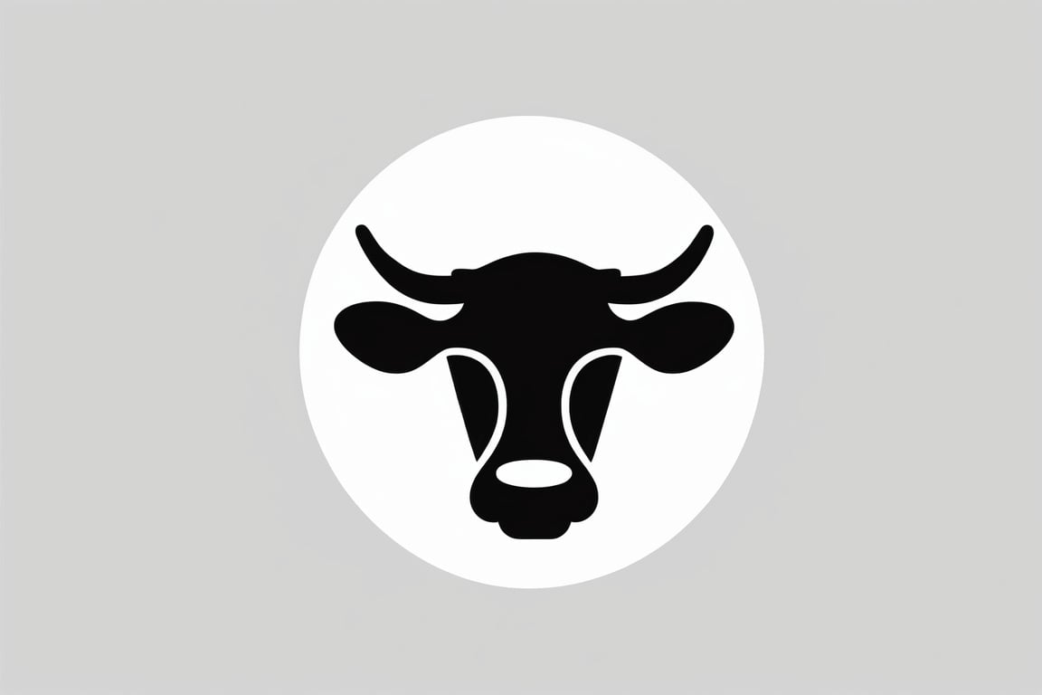 Minimalism \(icon\),cow,black theme,colorful
