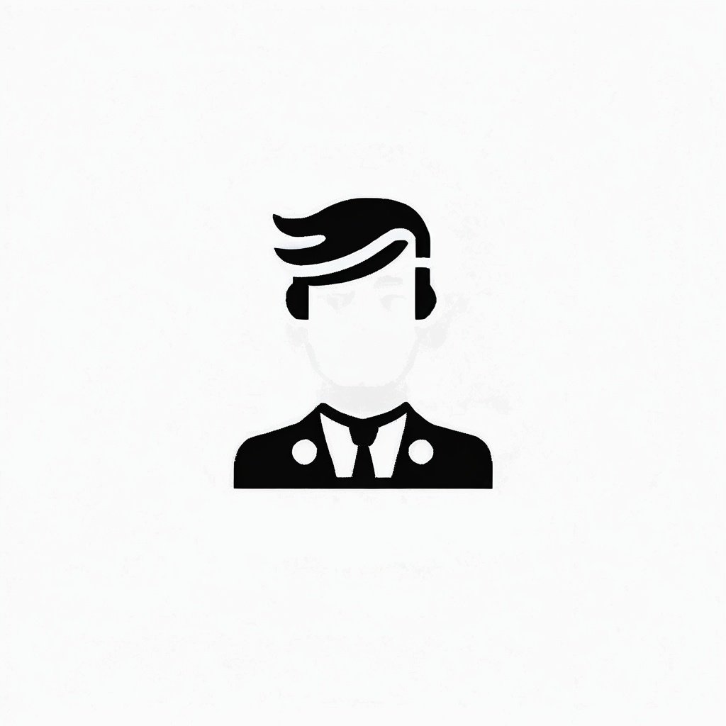 Minimalism \(icon\),Black theme,best quality,<lora:icon-test:1>,Trump,