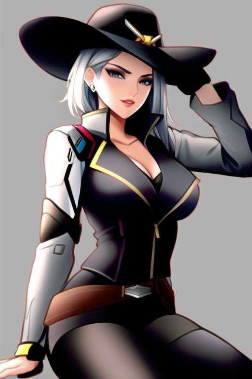 <lora:Ashe:.6>, ashe (overwatch), 1girl, solo, drawing, 