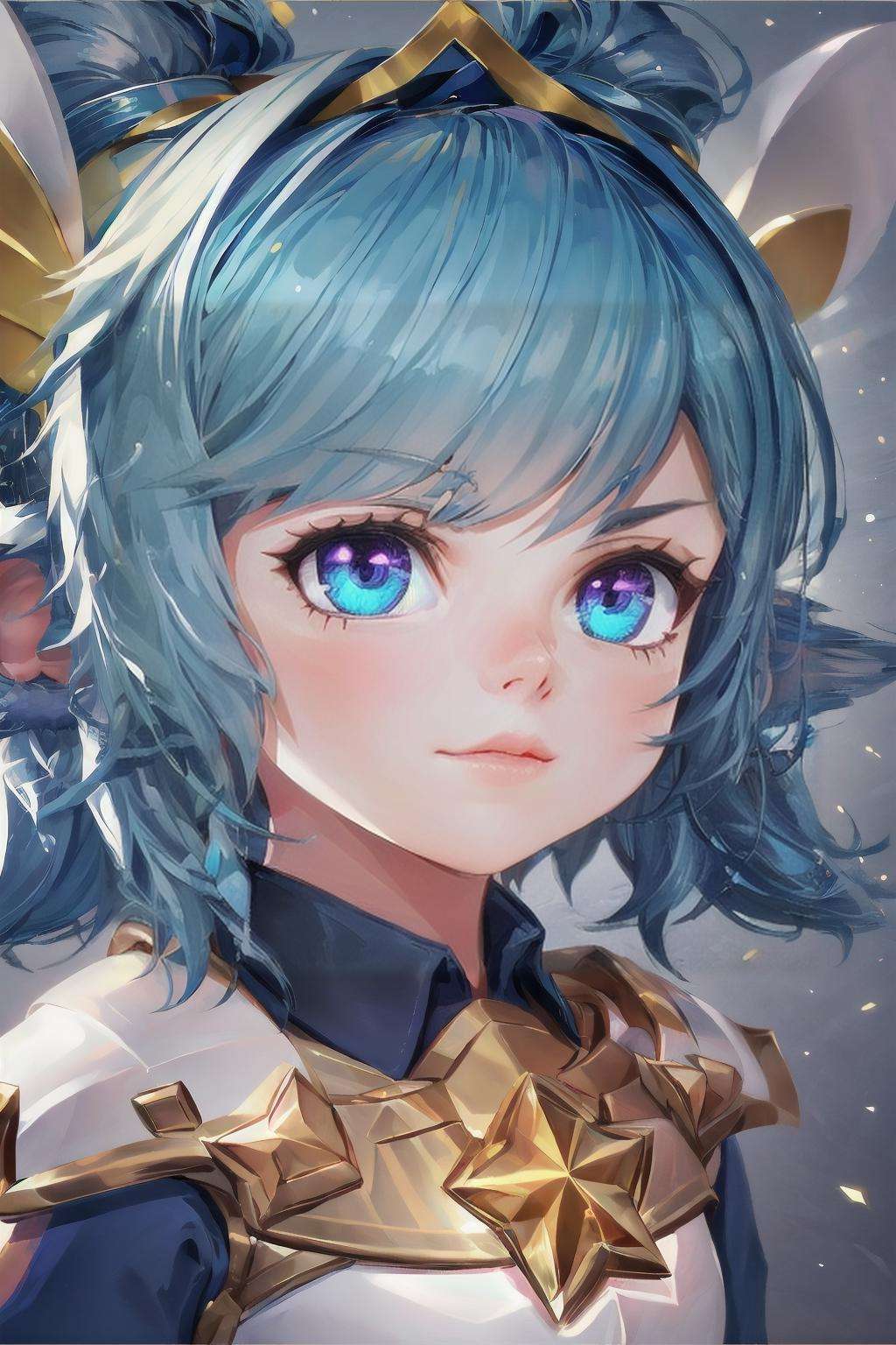 Highly detailed, High Quality, Masterpiece, beautiful, <lora:StarGuardianPoppy-10:1>, StarGuardianPoppy, yordle, 1girl, solo, close-up,