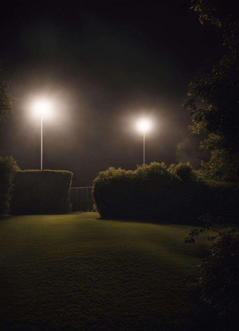 cinematic still wide shot of a pitch black backyard wide angle exterior background . sharp focus, wide angle, highly detailed, high budget, bokeh, cinemascope, moody, film grain, grainy <lora:sdxl_liminal_v1-step00003000:1.0>