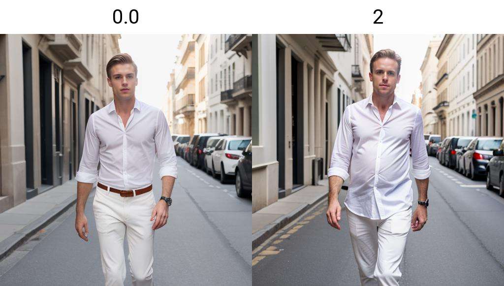 upper body, a white man, white shirt<lora:preg_140steps:0.0>, in a street, highres, 8k, 4k