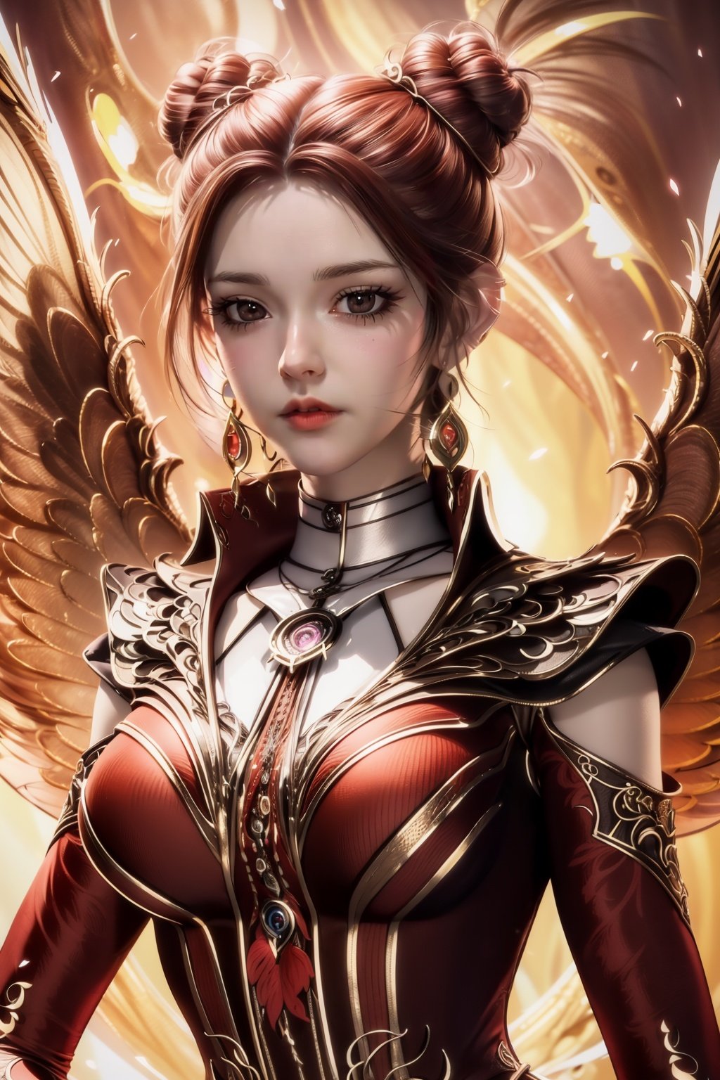 (Hyper Real), (illustration), (high resolution), (8K), (Very detailed), (Best Illustration), (Beautiful detailed eyes), (Best quality), (Super detailed), (Masterpiece), (the wallpaper), (Detailed face), Solo, (Dynamic pose), 1girl,jewelry,wings,dress,crystal,Peacock feathers,1 girl,yuyao,xwhd,(upper body),huliya,dzn-hd,yf-hd,mxt-hd