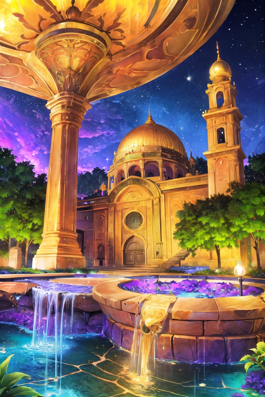 (masterpiece,  high resolution:1.4),  top quality,  8k,  sharp focus,  (deep depth of field),  madgod,  fantasy,  (Indian architecture:1.2),  magical realm,  ornate,  embroidery,  (intricate details:1.2),  intricate domes and minarets,  col,  (vibrant colors:1.2),  exquisite carvings,  (lush gardens:1.2),  (floating islands:1.2),  (ethereal atmosphere:1.1),  (golden hour lighting:1.2),  (dream-like setting:1.1),  redriver, madgod, <lora:EMS-28688-EMS:0.500000>, , <lora:EMS-28038-EMS:0.500000>, , <lora:EMS-18073-EMS:0.100000>