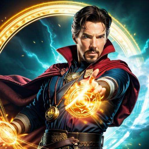 masterpiece, best quality, stephen_strange,necklace,jewelry,cape,magic circle,male focus,flying,focus on upper body <lora:Dr_strange-10:0.6>