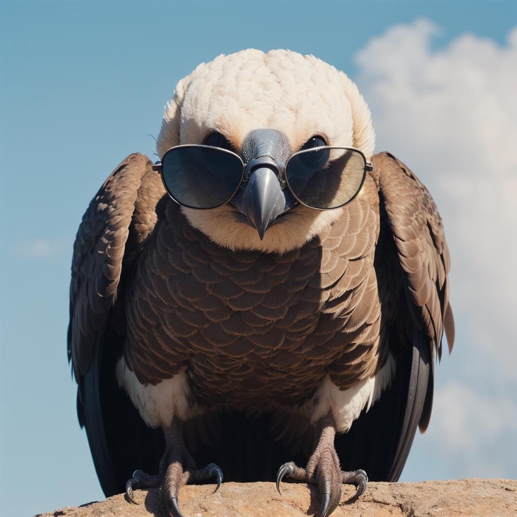 vulture wearing sunglasses