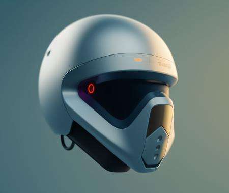 emauromin style, futuristic helmet, finely detailed, purism, ue 5, a computer rendering, minimalism, octane render, 4k   <lora:eddiemauroLora2:0.8>