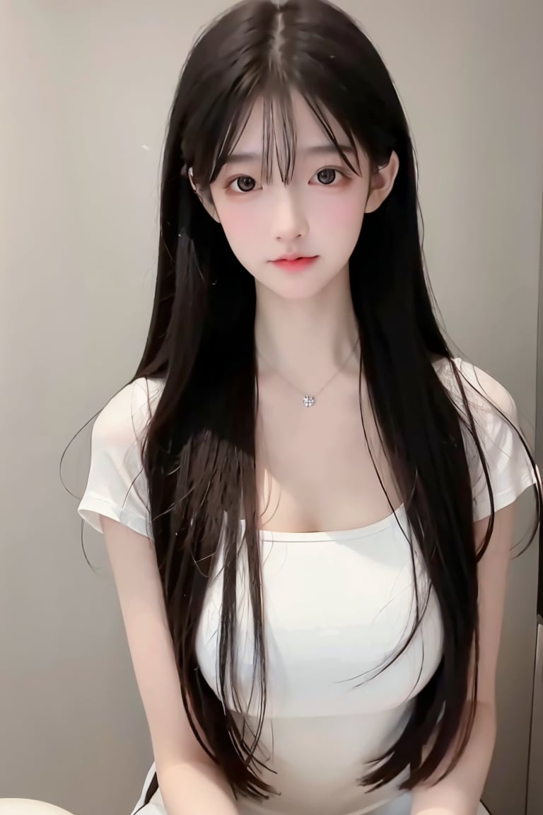 1girl,masterpiece,best quality,masterpiece,best quality,highly detailed,best quality,(masterpiece),highres,original,an extremely delicate and beautiful,extremely detailed 8K
straight hair, long hair, brown hair, black-white shirt with colar,  rim lighting, soft light, 