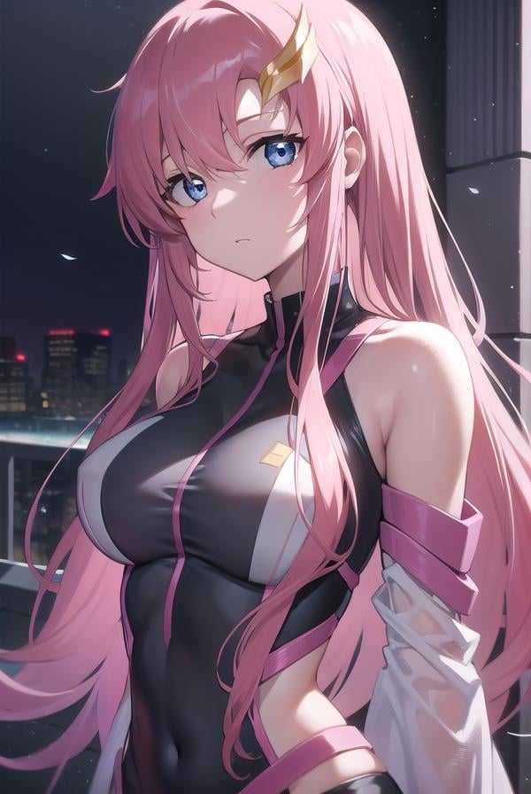 lacusclyne, <lora:lacusclyne:1>, lacus clyne, blue eyes, hair ornament, long hair, wave hair ornament, pink hair,BREAK bodysuit, pilot suit, pink bodysuit, science fiction,BREAK outdoors, city,BREAK looking at viewer, BREAK <lora:GoodHands-vanilla:1>, (masterpiece:1.2), best quality, high resolution, unity 8k wallpaper, (illustration:0.8), (beautiful detailed eyes:1.6), extremely detailed face, perfect lighting, extremely detailed CG, (perfect hands, perfect anatomy),