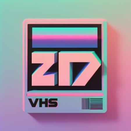 a logo :2, vhs logo, 'VHS', VHS ,"VaporWave" in pastel-colored, 3D-rendered letters that ripple like a glitched-out screensaver, a tribute to the nostalgic aesthetics of the 90s; pastel-colored:1.8, 3D-rendered:1.7, glitched-out:1.6.<lora:VHS_Style:1>