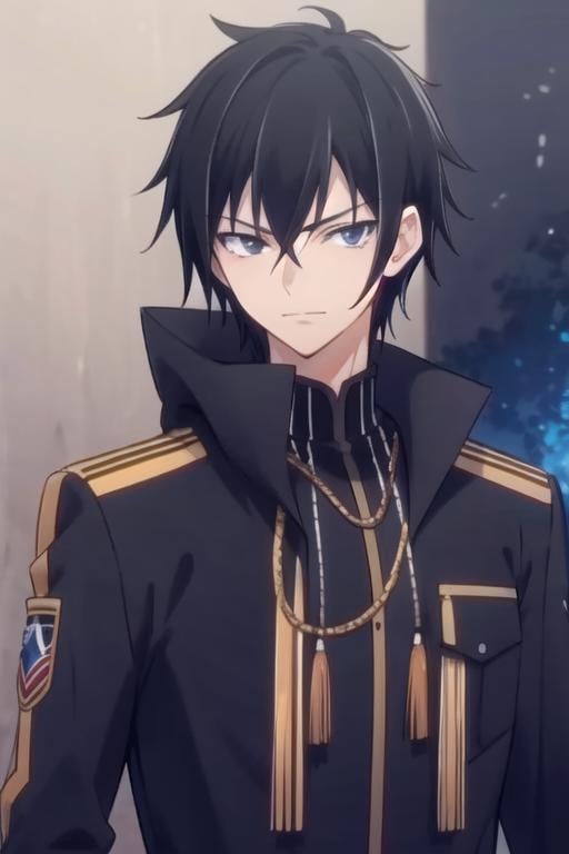 masterpiece, best quality, game cg, 1boy, solo, male focus, looking at viewer, , , anime coloring, realistic, <lora:lv_situ:0.72>, lv_situ, black hair, black eyes, native american costume, military science fiction, 2k resolution