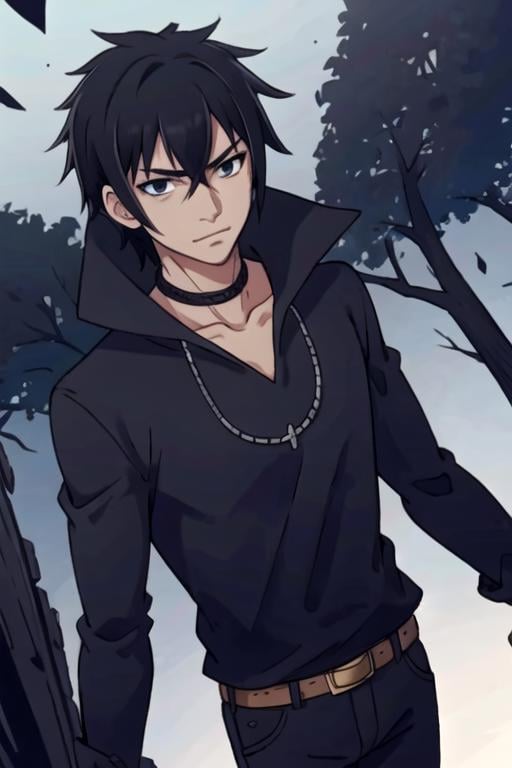 masterpiece, best quality, , 1boy, solo, male focus, looking at viewer, , , , , <lora:lv_situ:0.72>, lv_situ, black hair, black eyes, long-sleeve shirt, , grimdark,