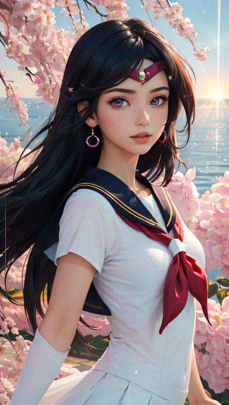 (best quality, masterpiece, colorful, dynamic angle, highest detailed)(Sailor Pluto)(\Setsuna Meiou\), upper body photo, fashion photography of cute black long hair girl, pink eyes, (\Setsuna Meiou\), dressing high detailed (Sailor Pluto suit), (high resolution textures), in dynamic pose, bokeh, (intricate details, hyperdetailed:1.15), detailed, sunlight passing through hair, colorful art background, (official art, extreme detailed, highest detailed),