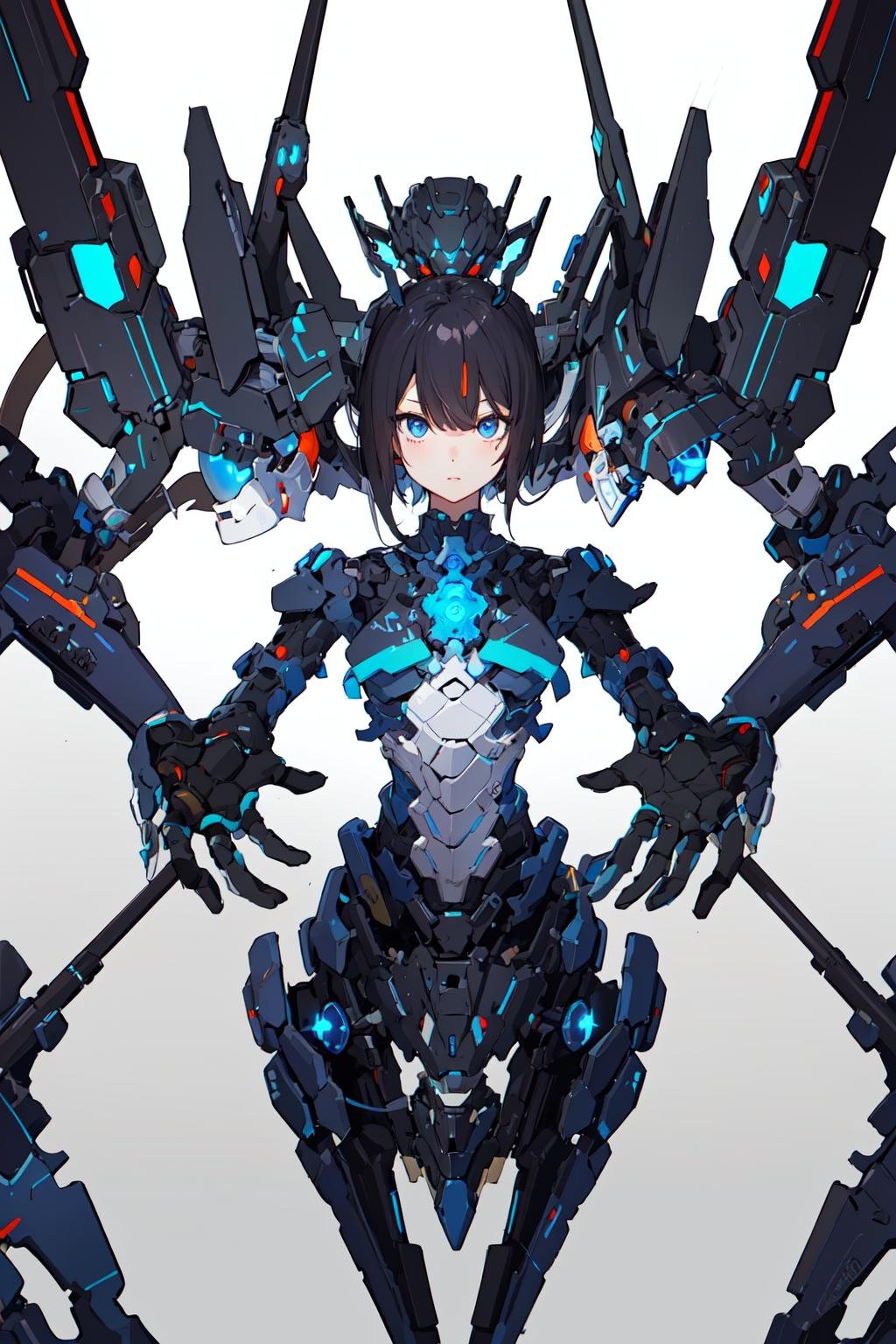 (masterpiece, top quality),mecha,fusion mecha,1girl,  mecha musume, detailed eyes, Perfect features, (masterpeace, best quality, good quality:1.4), masterpeace, intricate details,