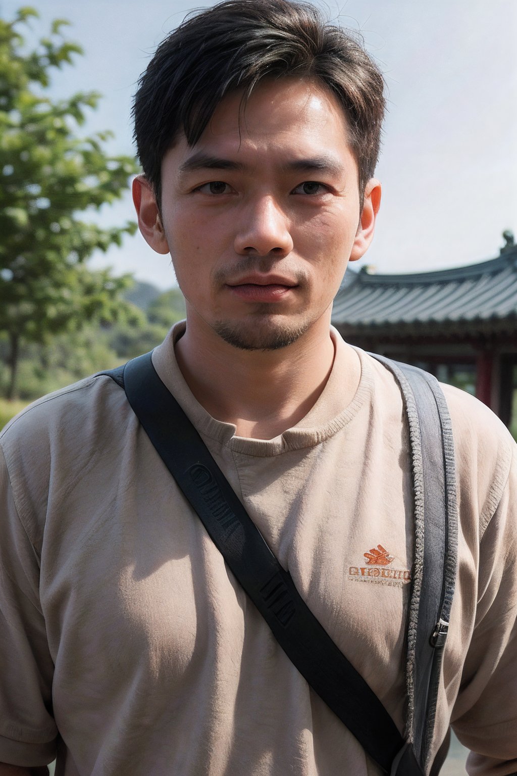 Realistic, Handsome Men Farmer ,(Asian European Mixed:1.3)