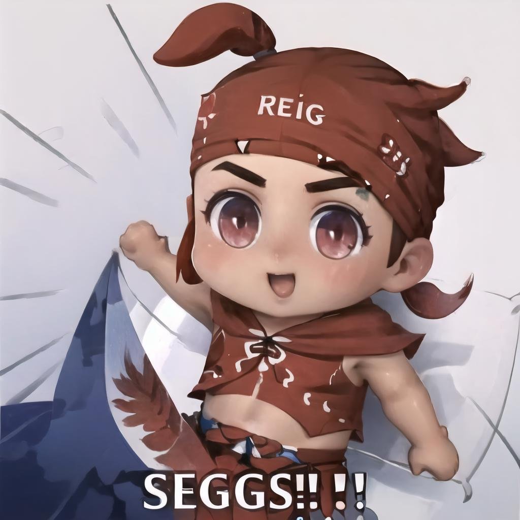 Highly detailed, High Quality, Masterpiece, beautiful, 1boy, Segs, english text, <lora:Segs-09:1>, Ricardo, red bandana on the head, <lora:Char_Sigmas_RicardoMilos:0.9>