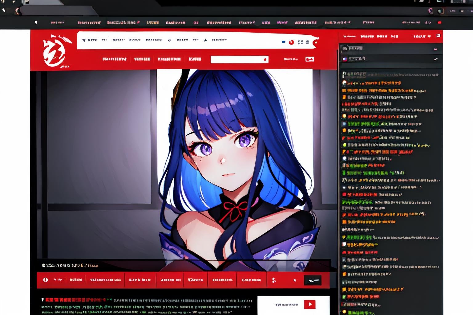 Highly detailed, High Quality, Masterpiece, beautiful, TwitchChat, <lora:TwitchChat-08:1>, 1girl, solo, cowboy shot, Raiden_Shogun_\(genshin impact\), Raiden_Shogun:1.2, blue hair, long hair, <lora:Char_GenshinImpact_RaidenShogun:0.8>