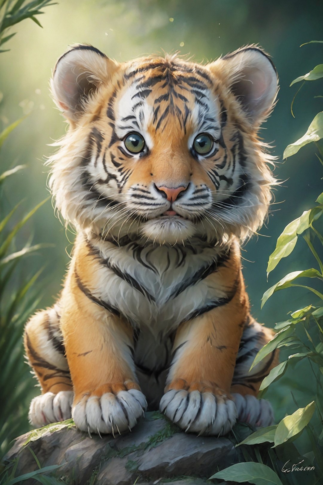 best quality, tiger, cute animal