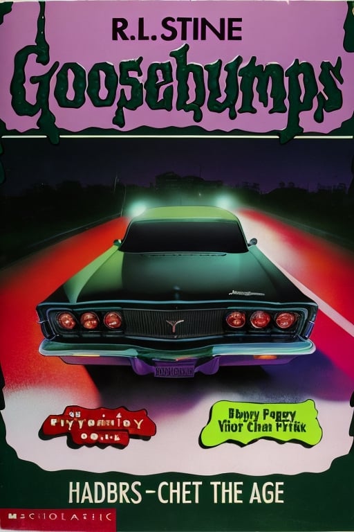 car Plymouth Fury hardtop, night, atmospheric, GoosebumpsBookCover , cherry red