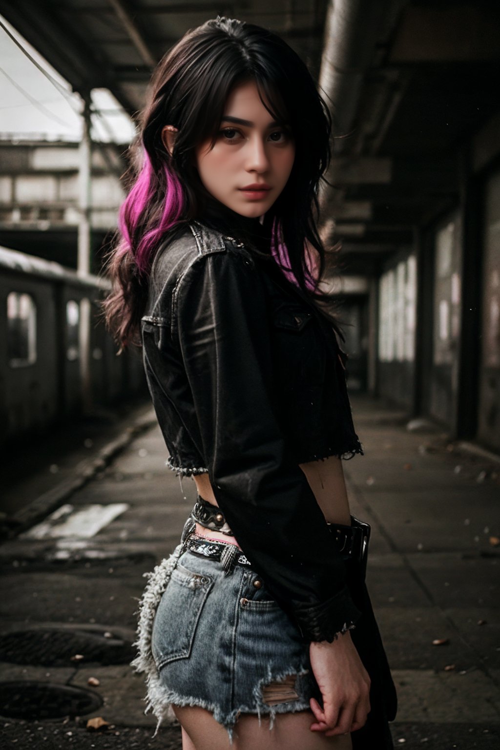 Grunge style s1nt1a,beautiful woman,  <lora:s1nt1a-03:1> . Textured, distressed, vintage, edgy, punk rock vibe, dirty, noisy