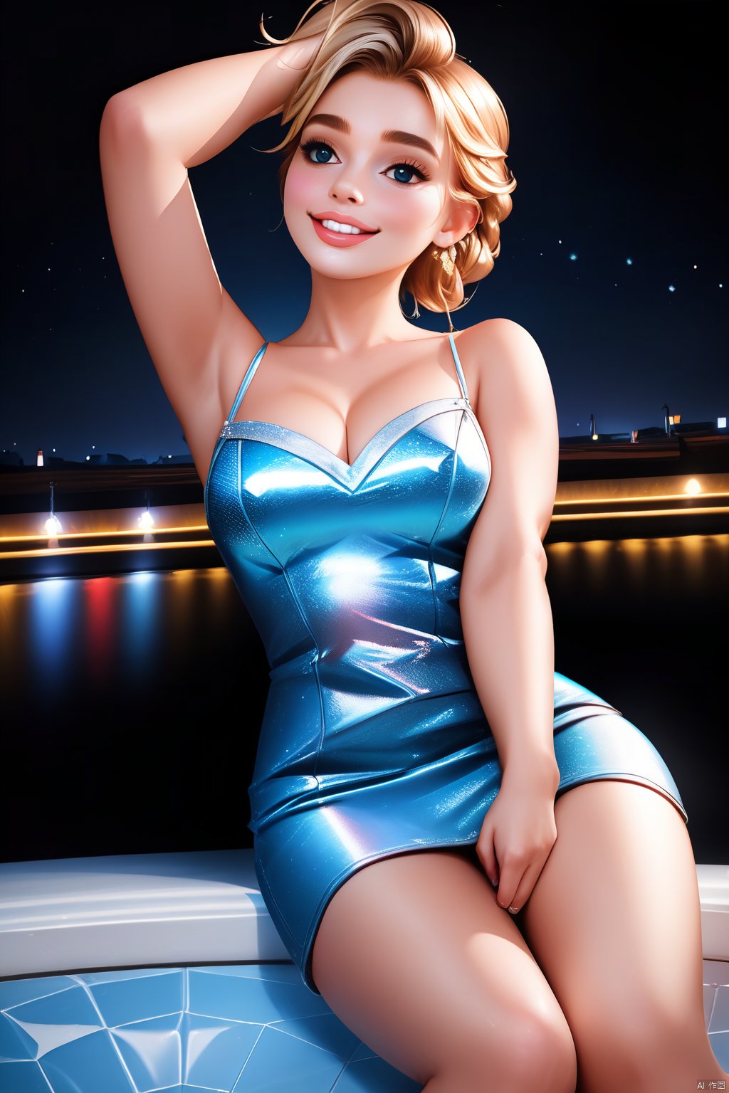 Best picture quality,  Ultra High resolution,  High detail,  fashion photography,  night shots,  Elsa,  View from below,  Peeing with spread pussy,  jujunaught style,<lora:EMS-22619-EMS:0.800000>,<lora:EMS-287545-EMS:0.800000>