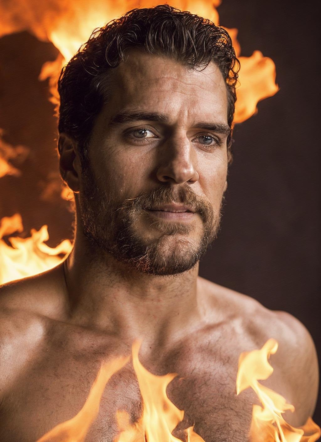 flmngprsn flames, 30 years old ((sks person)), masculine, epic  (photo, studio lighting, hard light, sony a7, 50 mm, hyperrealistic, big depth of field, mate skin, pores, wrinkles, concept art, colors, hyperdetailed, hyperrealistic)  <lora:locon_flmngprsn_v1_from_v1_64_32:0.7>