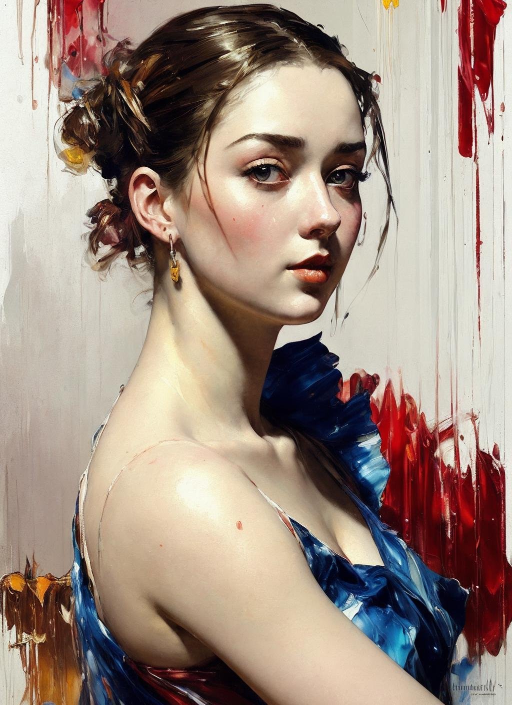 <lora:lora_maisie_v1_from_v1_160:1.2>, masterpiece, best quality, Beautiful (sks woman) appearing from colorful liquid oil paint, swirling paint, cinematic lighting, by karol bak, full body posing, angelababy, ((painting, canvas, fine art)), detailed, (fantasy art), cool, ((digital art)), (digital illustration), 4k, trending on artstation, trending on cgsociety, cinematic, agfacolor, low coloration, Norman Rockwell, Franz Xaver Winterhalter, Jeremy Mann, Artgerm, Ilya Kuvshinov, Anges Cecile, Michael Garmash