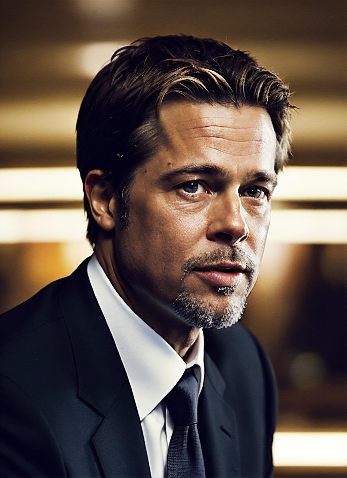 A stunning intricate full color portrait of (sks person:1), wearing a black official suit, epic character composition, by ilya kuvshinov, alessio albi, nina masic, sharp focus, natural lighting, subsurface scattering, f2, 35mm, film grain, <lora:locon_bradpitt_v1_from_v1_64_32:1.25>
