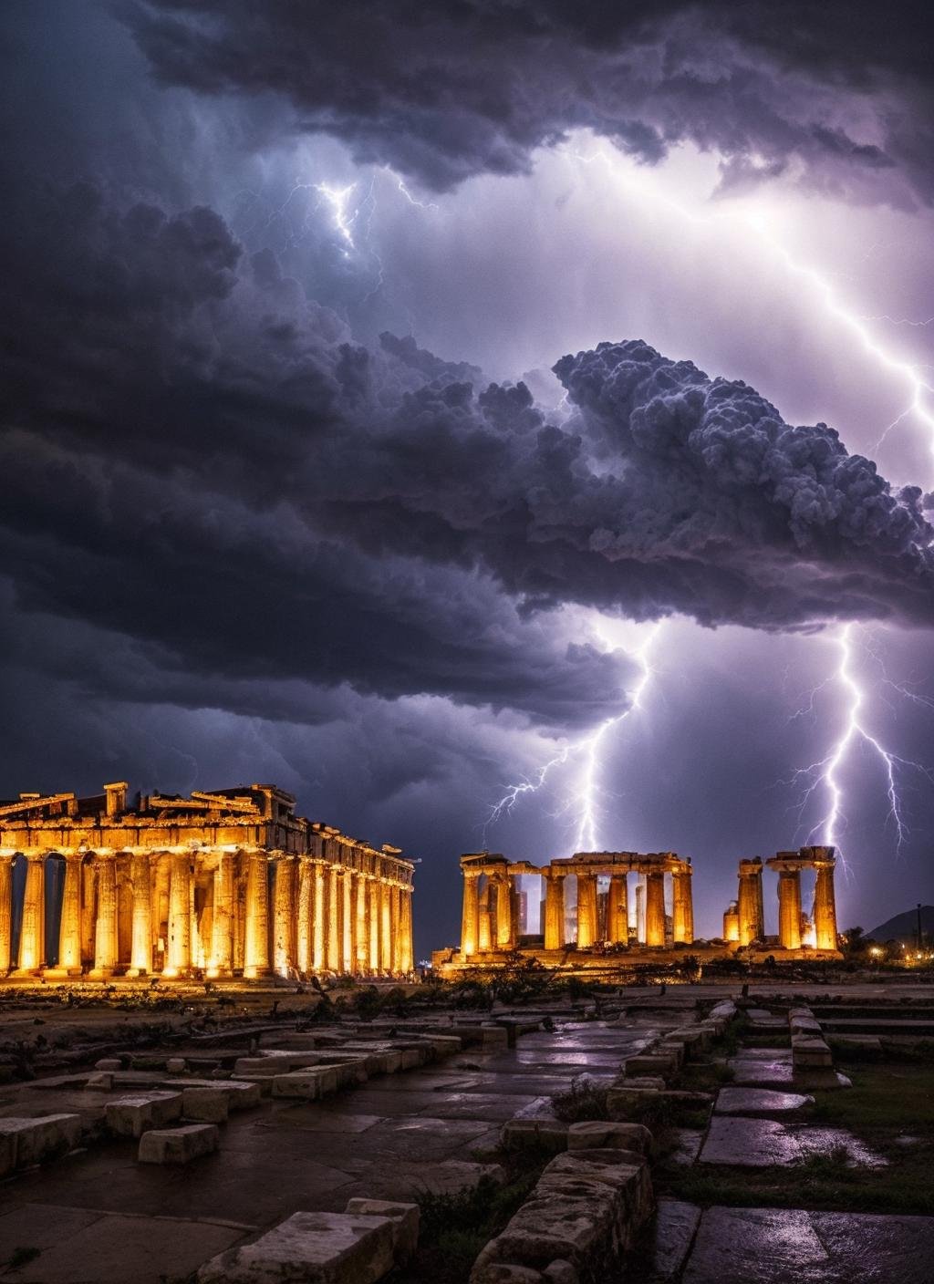 photo of big thunder storm over ((in athens, at the parthenon)) lightning thunders, ((covered in electricity)), unleashing a powerful lightning attack, lightning bolts surging throughout  <lora:locon_conceptlightning_v1_from_v1_64_32:1> lghtnngprsn, natural lighting,  by Annie Leibovitz<lora:add_detail:0.7>cinematic, intricate details, 32K, UHD, HDR, ultra-realism, action background (heavy damage and debris), ultra-detailed, 32k, intricate, cinematic composition, IMAX, stunning image, trending, amazing art, cinematic color grade, dramatic lighting(lightning), electrical surges, covered in electricity