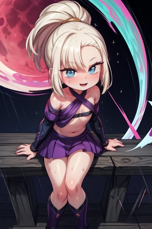 8k resolution, high resolution, masterpiece, intricate details, highly detailed, HD quality, solo, loli, short stature, little girls, only girls, dark background, rain, scarlet moon, crimson moon, moon, moon on the background,

Ino Yamanaka.Blue eyes.blonde.hairstyle ponytail.long bangs.the bangs are combed to the right.Ino Yamanaki's clothes.tight clothes.odeshda Shinobi.purple top.naked belly.purple skirt.short skirt.straight skirt.smile.a happy expression.a joyful expression.excited expression.sits.legs apart,

small breasts, flat breasts, focus on the whole body, the whole body in the frame, the body is completely in the frame, the body does not leave the frame, detailed hands, detailed fingers, perfect body, perfect anatomy, wet bodies, rich colors, vibrant colors, detailed eyes, super detailed, extremely beautiful graphics, super detailed skin, best quality, highest quality, high detail, masterpiece, detailed skin, perfect anatomy, perfect body, perfect hands, perfect fingers, complex details, reflective hair, textured hair, best quality,super detailed,complex details, high resolution,

,USA,haruno sakura,JCM2,Oerlord,High detailed ,weapon,black eyes,chibi,fgo sprite,spy x family style,Star vs. the Forces of Evil ,Mrploxykun,jtveemo,DAGASI,FFIXBG,Artist,Style,neon palette,BORN-TO-DIE,Captain kirb