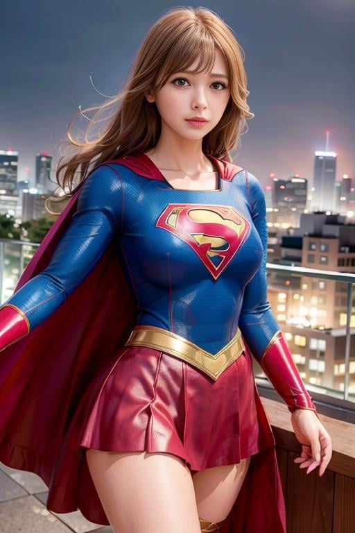 <lora:betterCuteAsian03:0.3>, woman posing for a photo,(wearing supergirl_cosplay_outfit:1.3),mini_skirt,good hand,4k, high-res, masterpiece, best quality, head:1.3,((Hasselblad photography)), finely detailed skin, sharp focus, (cinematic lighting), collarbone, night, soft lighting, dynamic angle, [:(detailed face:1.2):0.2],(((5 stars hotel))), outside,    <lora:supergirl_cosplay_outfit:0.5>